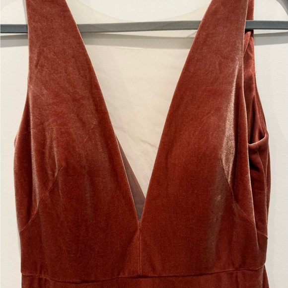 Jenny Yoo Logan Bridesmaid Dress | Velvet Gown - Size 8 - Picture 2 of 6